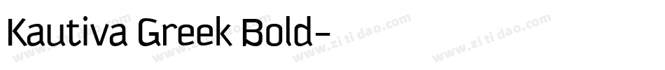 Kautiva Greek Bold字体转换